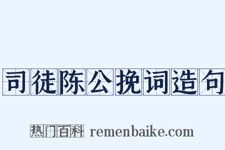 司徒陈公挽词造句是什么意思的图片